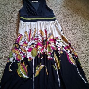 Evan Picone Black and White Asymmetrical Dress